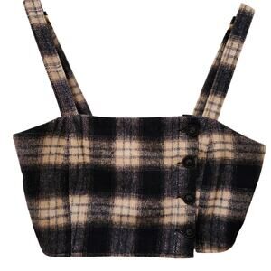 Forever Plaid Crop Top Size Medium